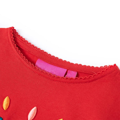 Kindershirt met lange mouwen 116 rood Rood 116