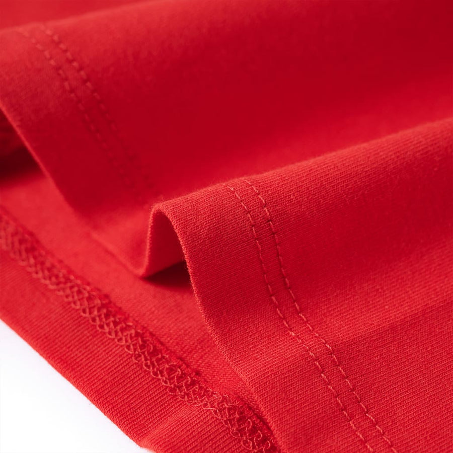 Kindershirt met lange mouwen 128 rood Rood 128