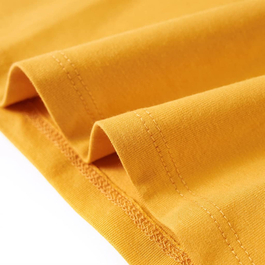 Kindershirt met lange mouwen 104 donkerokerkleurig Oker 104