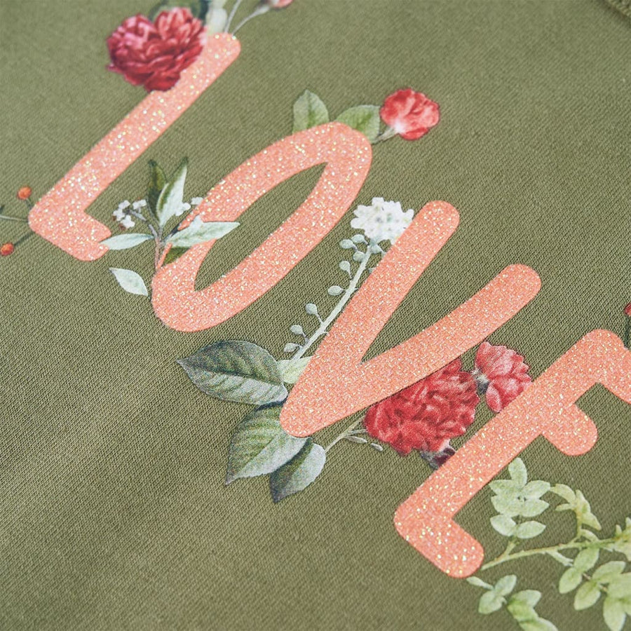Kindershirt met lange mouwen 104 kakikleurig Kaki