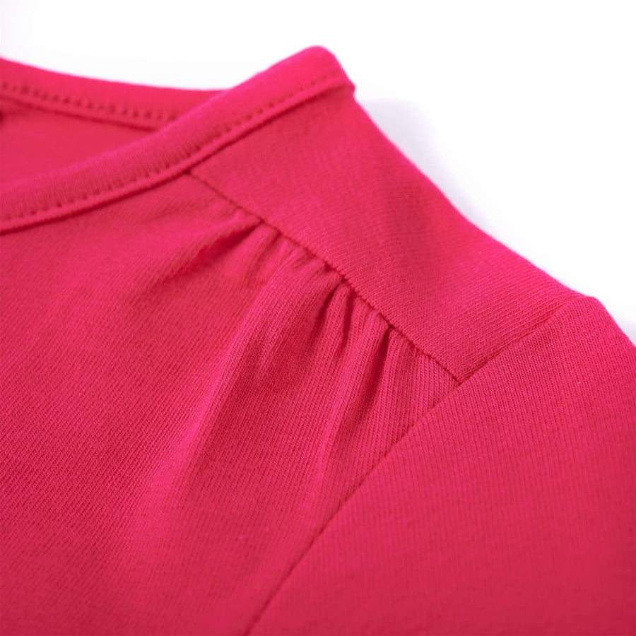 Kindershirt met lange mouwen 116 felroze Roze