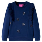 Kindertrui 128 marineblauw katoen