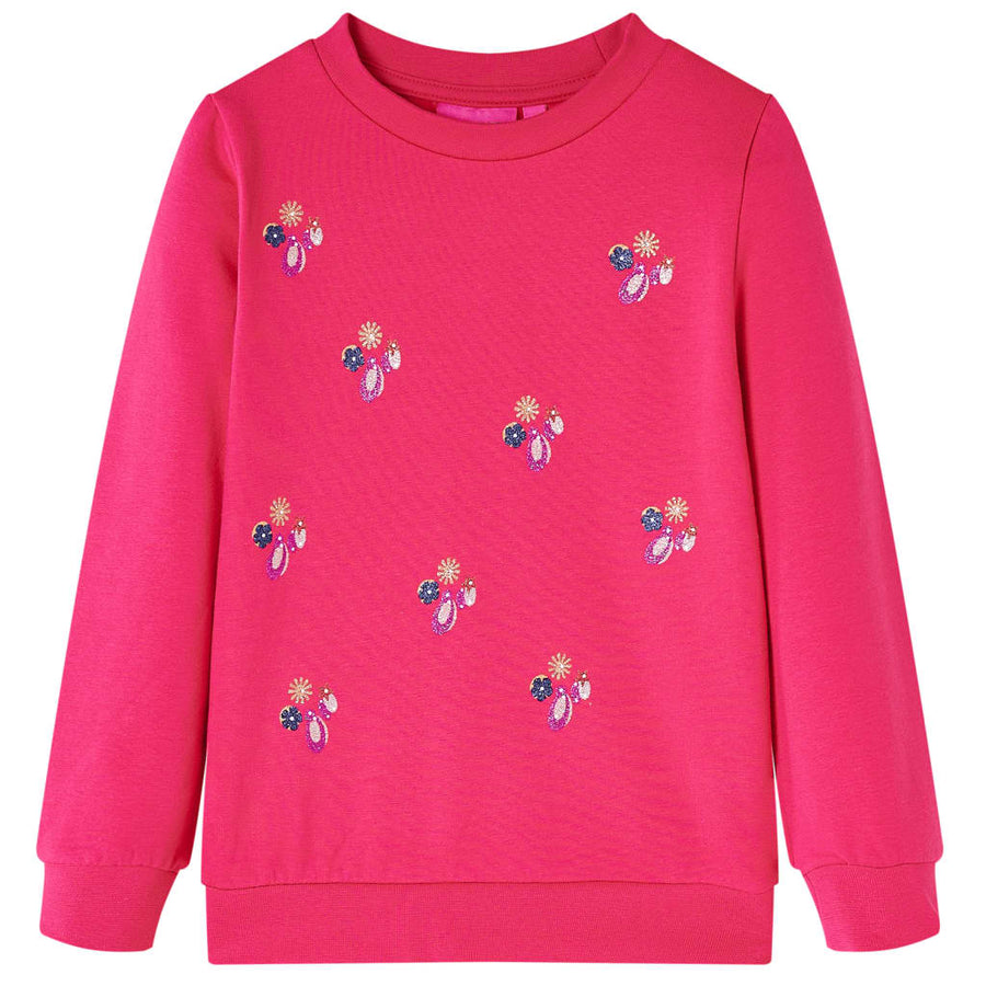 Kindertrui 128 felroze Roze