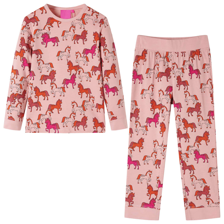 Kinderpyjama met lange mouwen 104 lichtroze 104