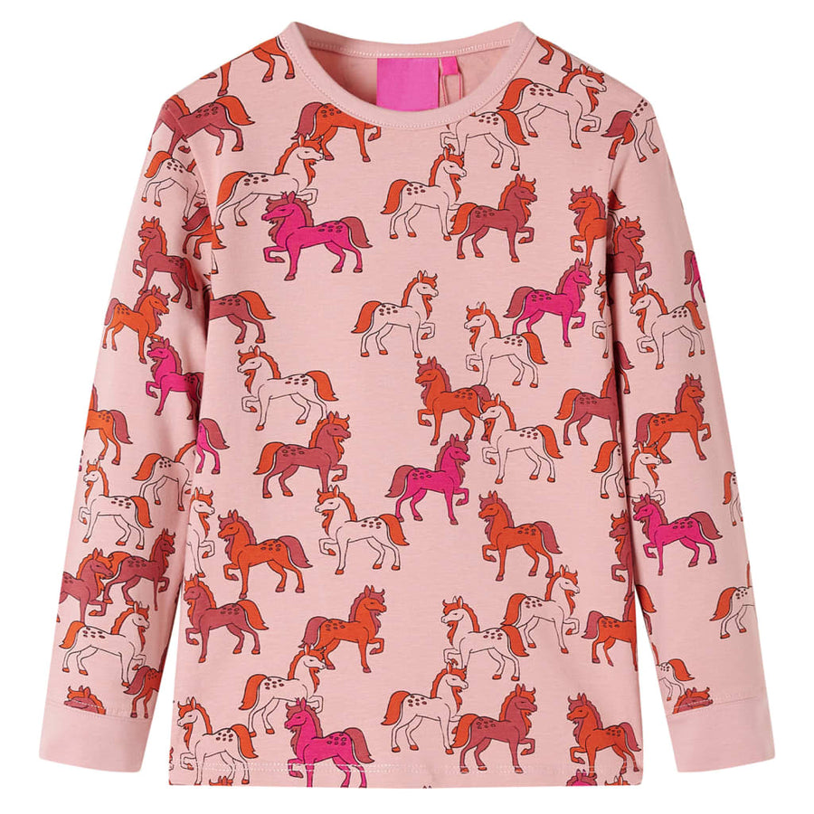 Kinderpyjama met lange mouwen 104 lichtroze 104