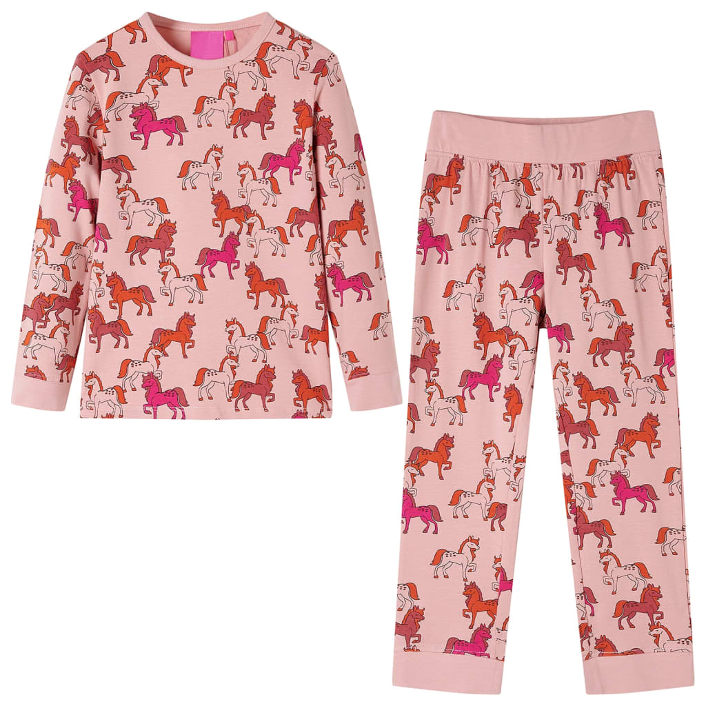Kinderpyjama met lange mouwen 116 lichtroze 116