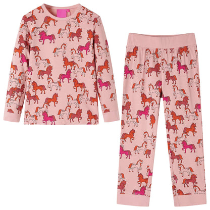 Kinderpyjama met lange mouwen 116 lichtroze 116