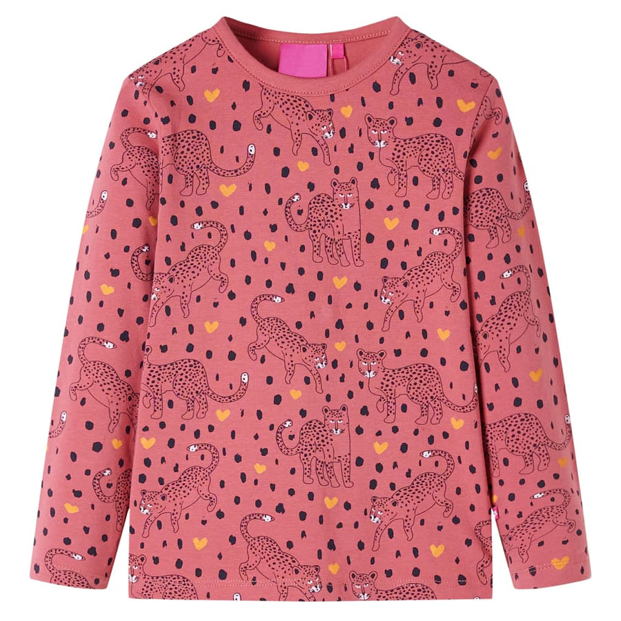 Kinderpyjama met lange mouwen 104 oudroze 104