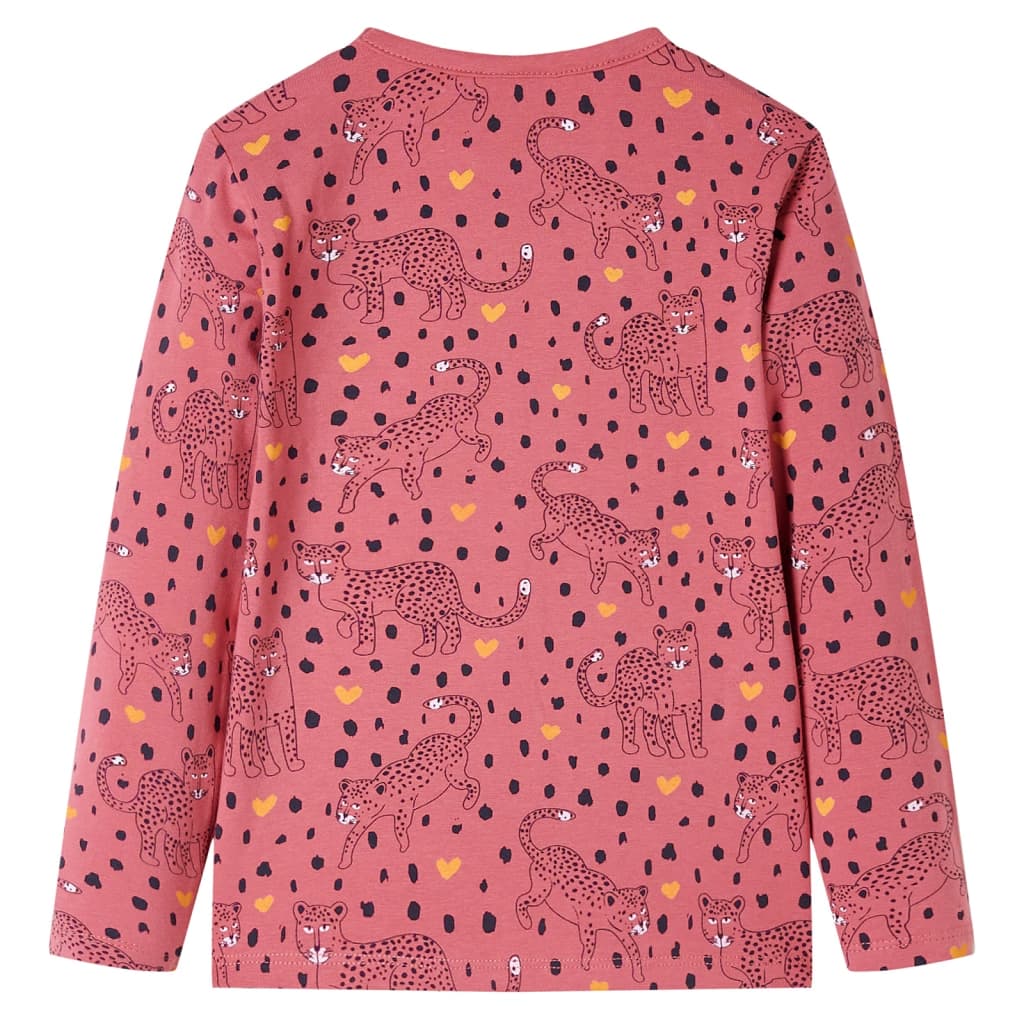 Kinderpyjama met lange mouwen 104 oudroze 104