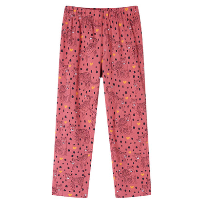 Kinderpyjama met lange mouwen 104 oudroze 104