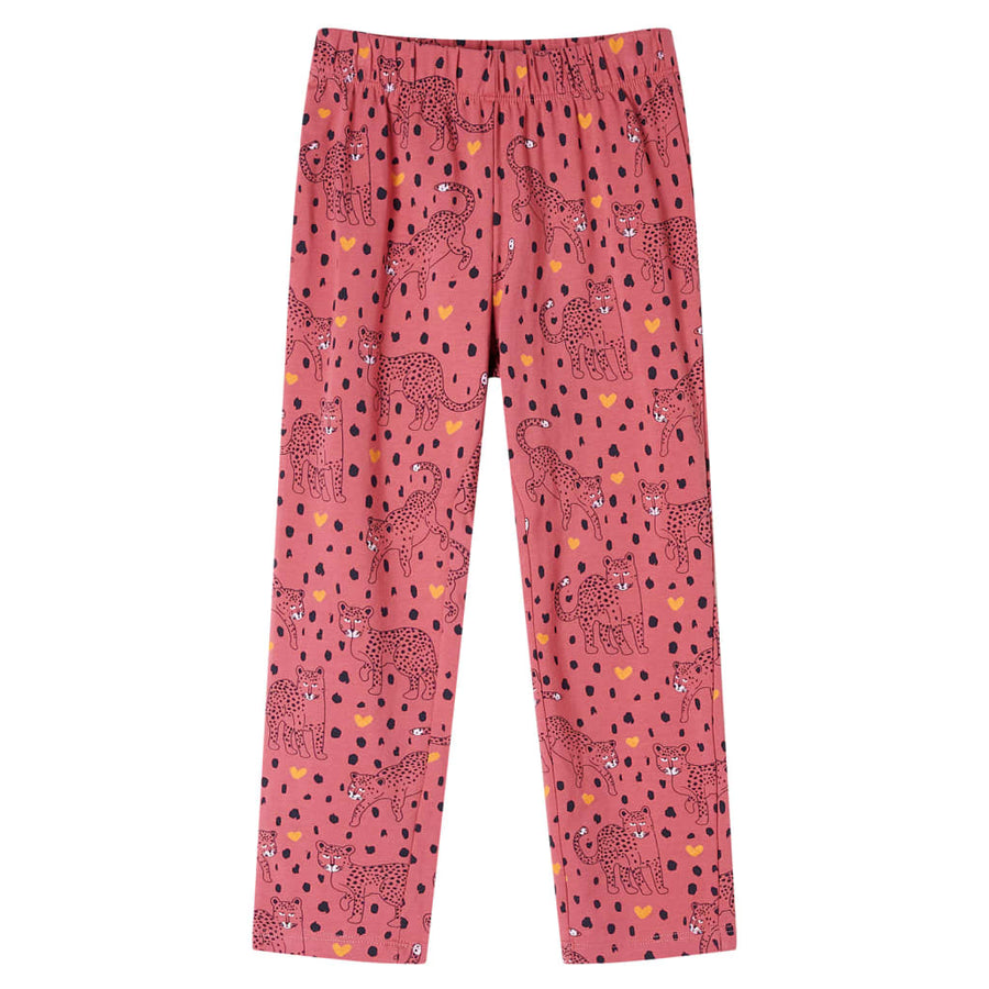 Kinderpyjama met lange mouwen 104 oudroze 104