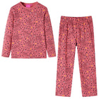 Kids' long-sleeved pajamas 116 old pink