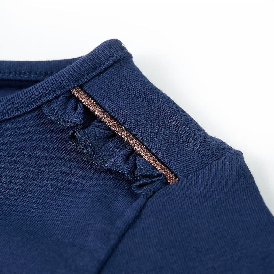 Kindershirt met lange mouwen 116 marineblauw Marineblauw