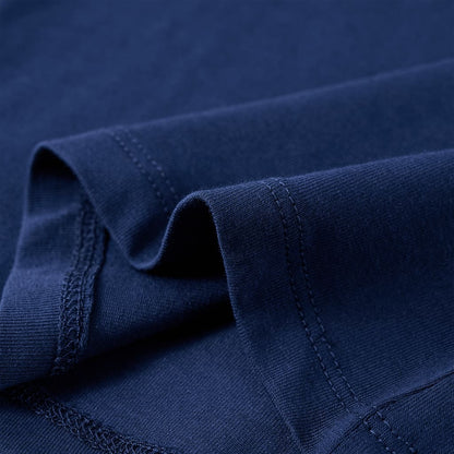 Kindershirt met lange mouwen 128 marineblauw Marineblauw