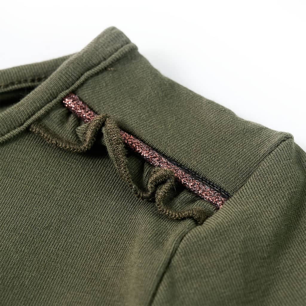 Kindershirt met lange mouwen 104 kakikleurig Kaki