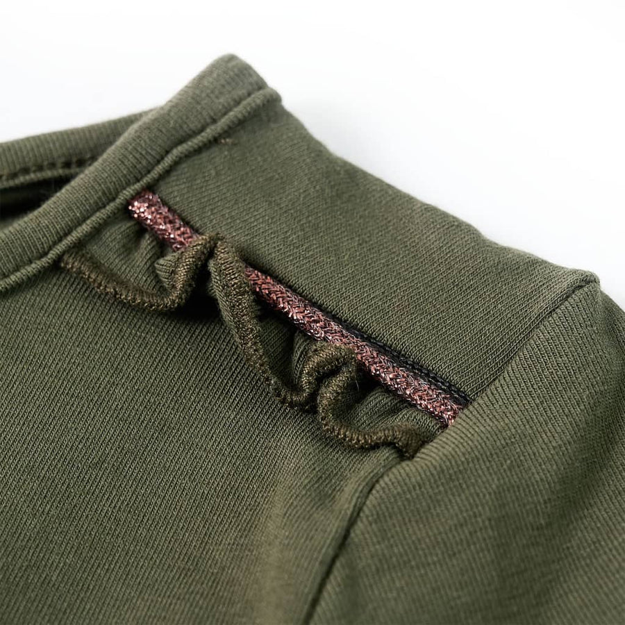 Kindershirt met lange mouwen 104 kakikleurig Kaki