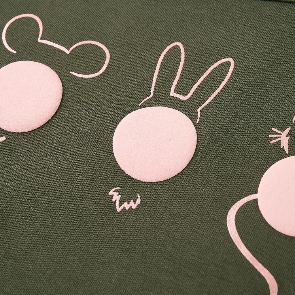 Kindershirt met lange mouwen 104 kakikleurig Kaki