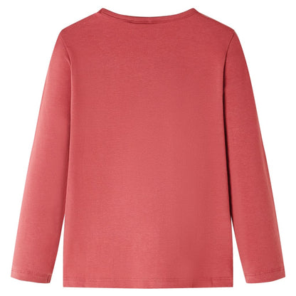Kindershirt met lange mouwen 104 rozebruin Roze 104