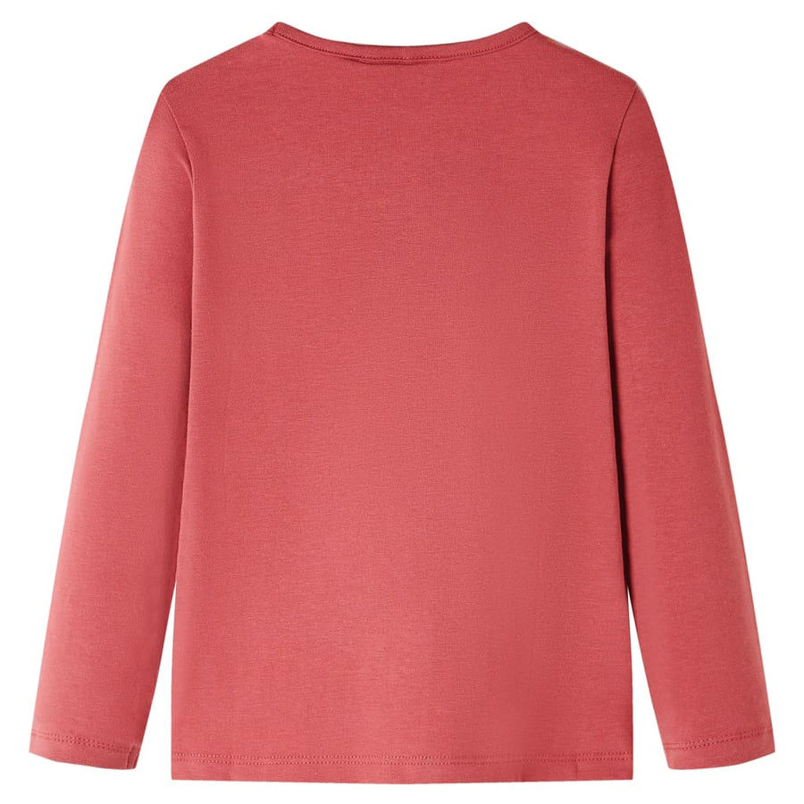 Kindershirt met lange mouwen 104 rozebruin Roze 104
