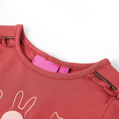 Kindershirt met lange mouwen 104 rozebruin Roze 104