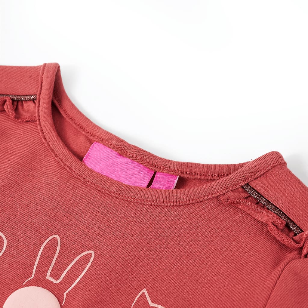 Kindershirt met lange mouwen 116 rozebruin Roze 116