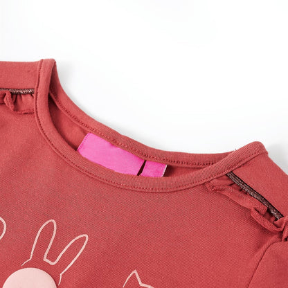 Kindershirt met lange mouwen 116 rozebruin Roze 116