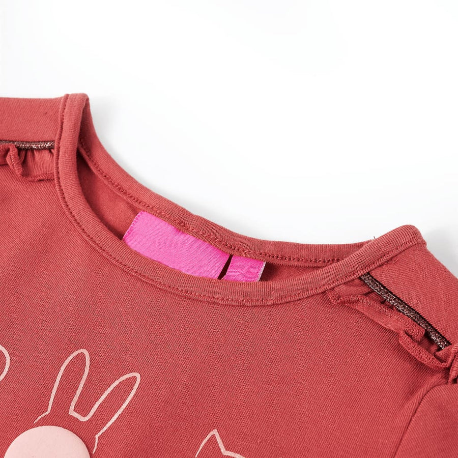 Kindershirt met lange mouwen 116 rozebruin Roze 116