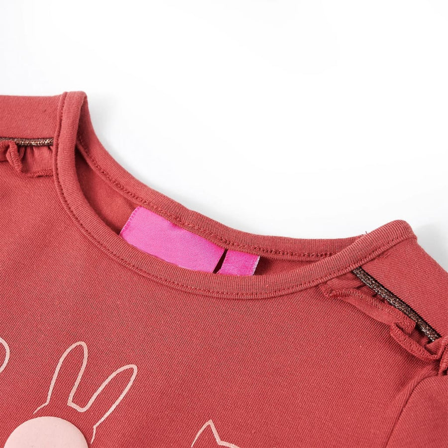 Kindershirt met lange mouwen 128 rozebruin Roze 128