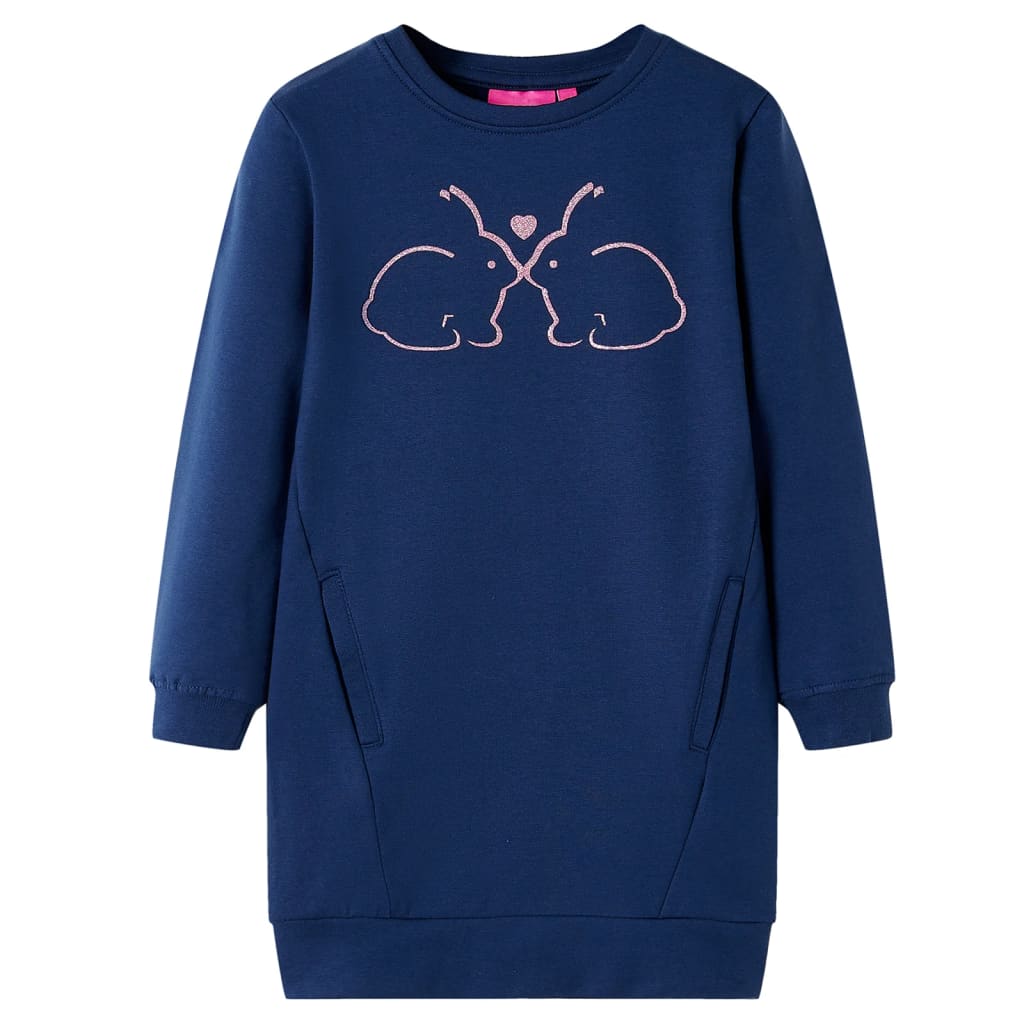 Kinderjurk 104 marineblauw 104