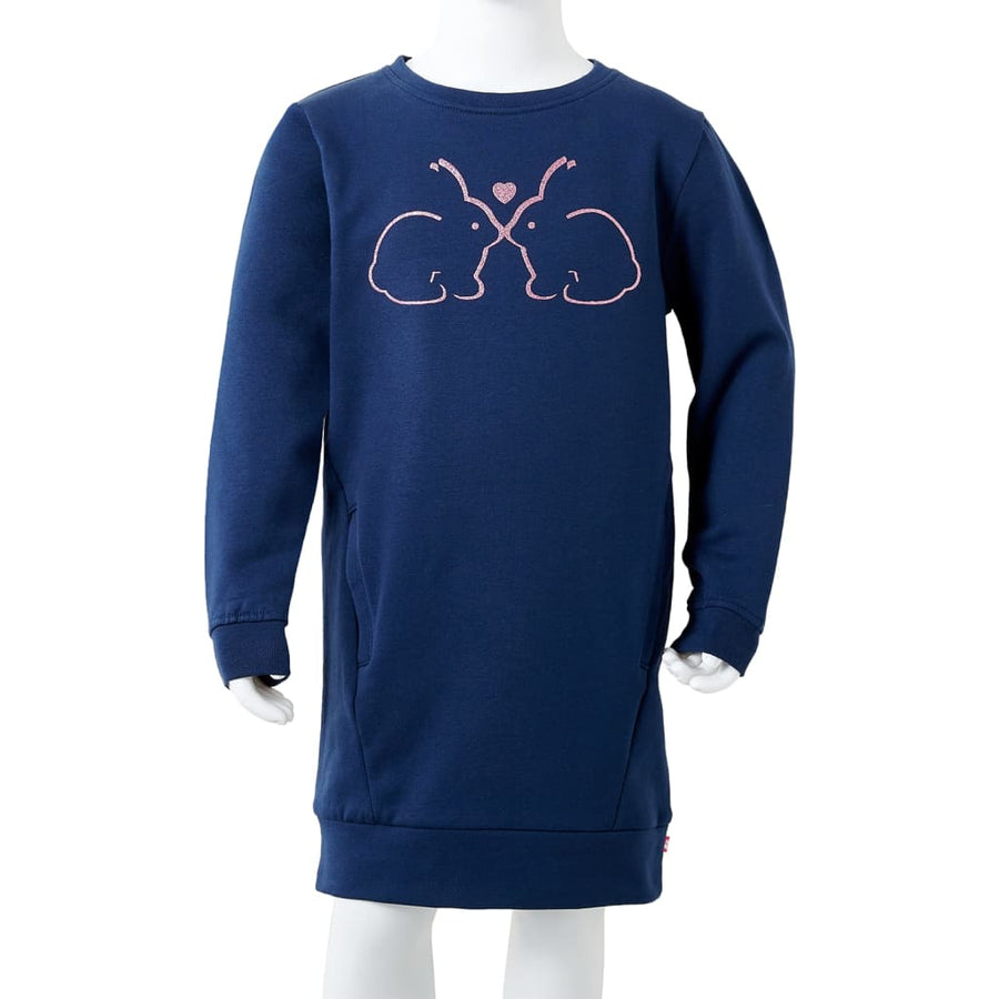 Kinderjurk 104 marineblauw 104