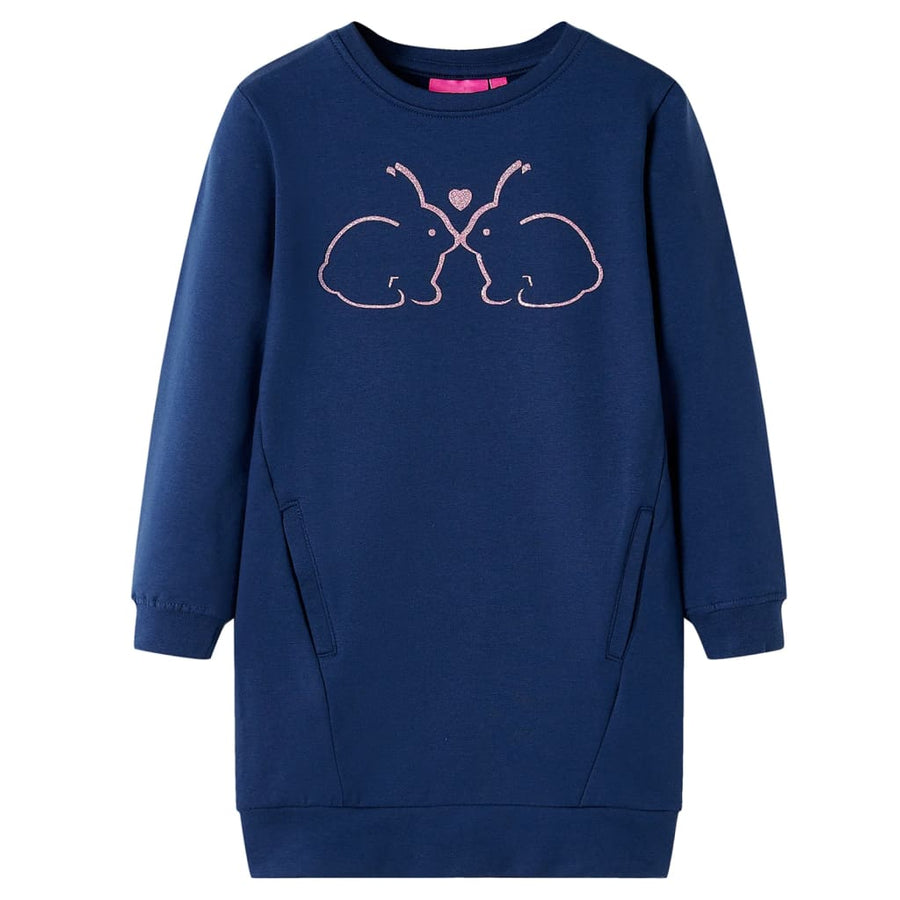 Kinderjurk 116 marineblauw 116
