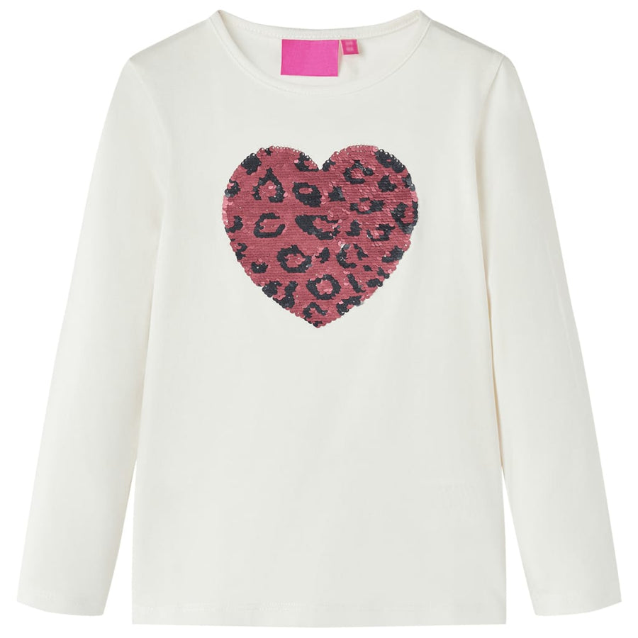 Kindershirt met lange mouwen 104 ecru Ecru