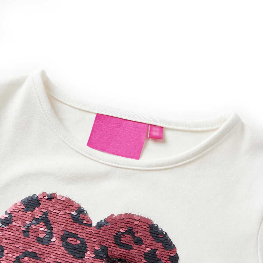 Kindershirt met lange mouwen 104 ecru Ecru