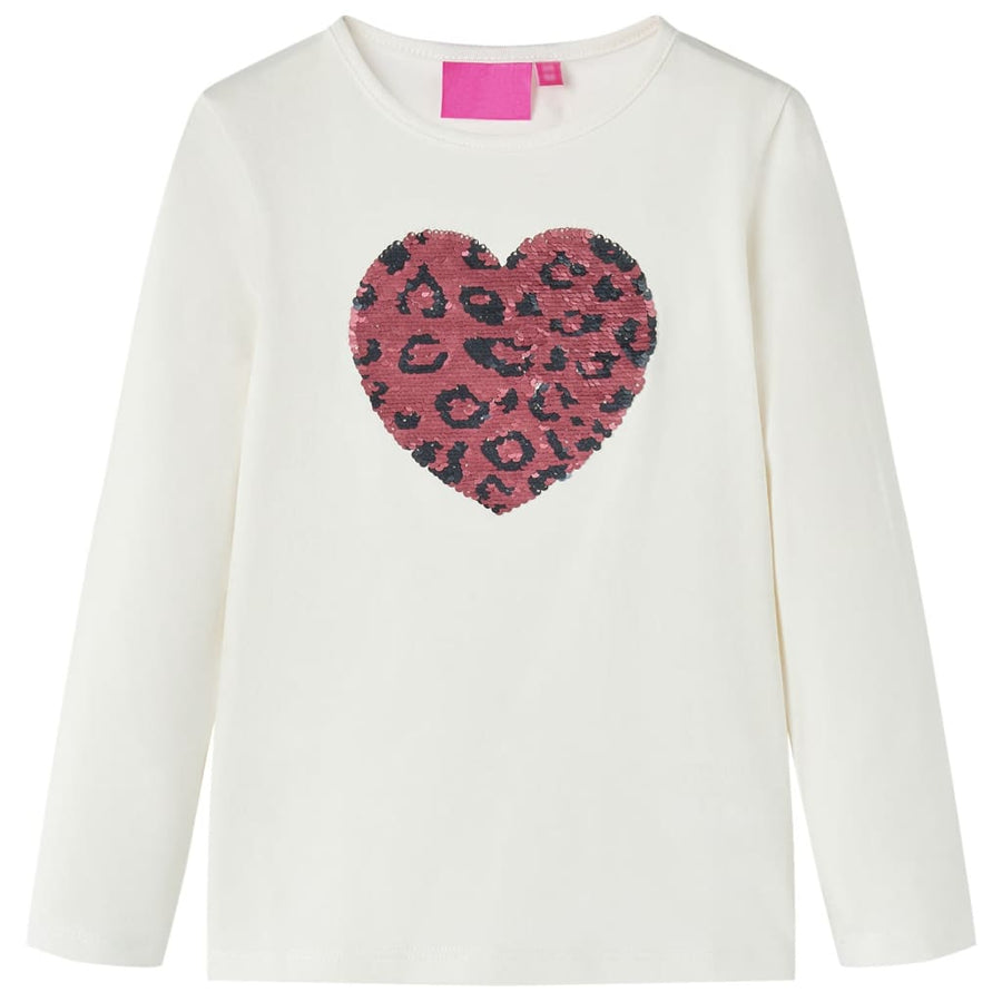 Kindershirt met lange mouwen 116 ecru Ecru