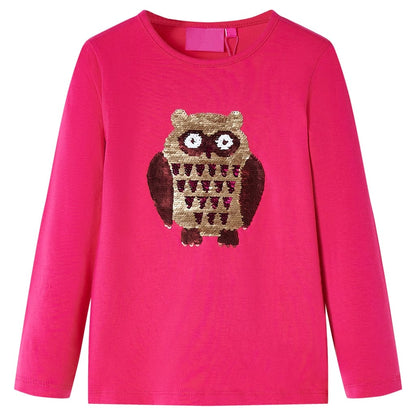 Kindershirt met lange mouwen 92 felroze Roze 92