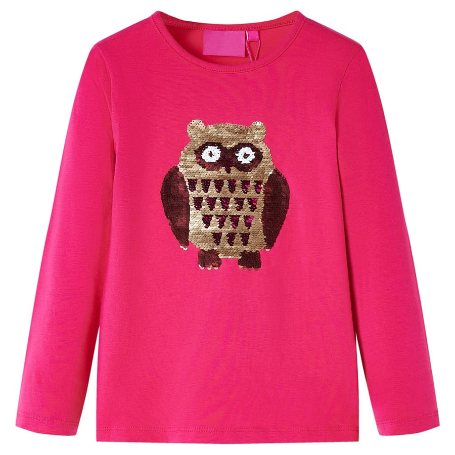 Kindershirt met lange mouwen 92 felroze Roze 92