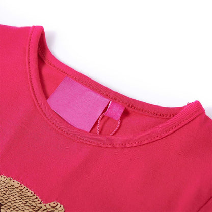 Kindershirt met lange mouwen 92 felroze Roze 92