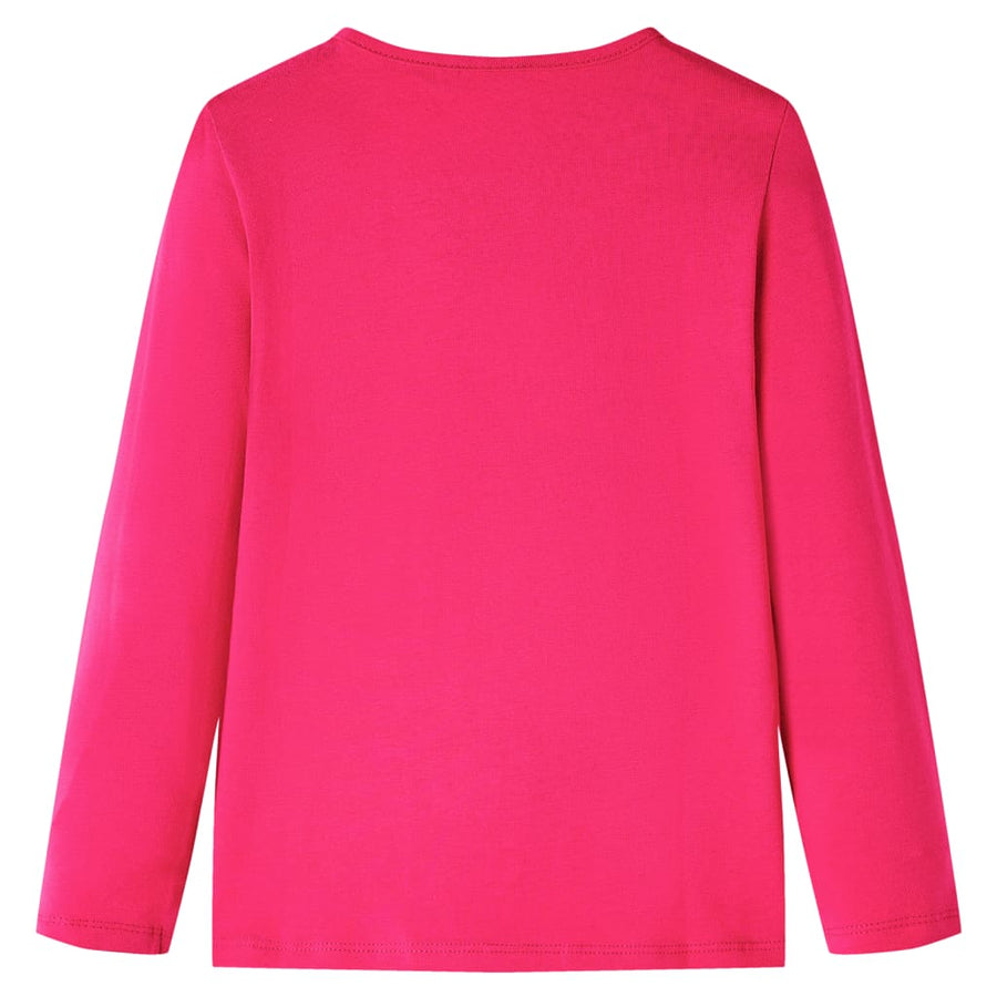 Kindershirt met lange mouwen 116 felroze Roze 116