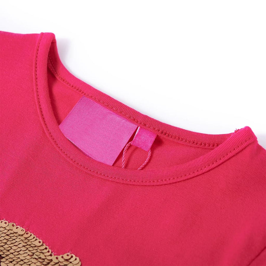 Kindershirt met lange mouwen 116 felroze Roze 116