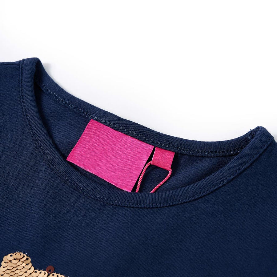 Kindershirt met lange mouwen 92 marineblauw Marineblauw