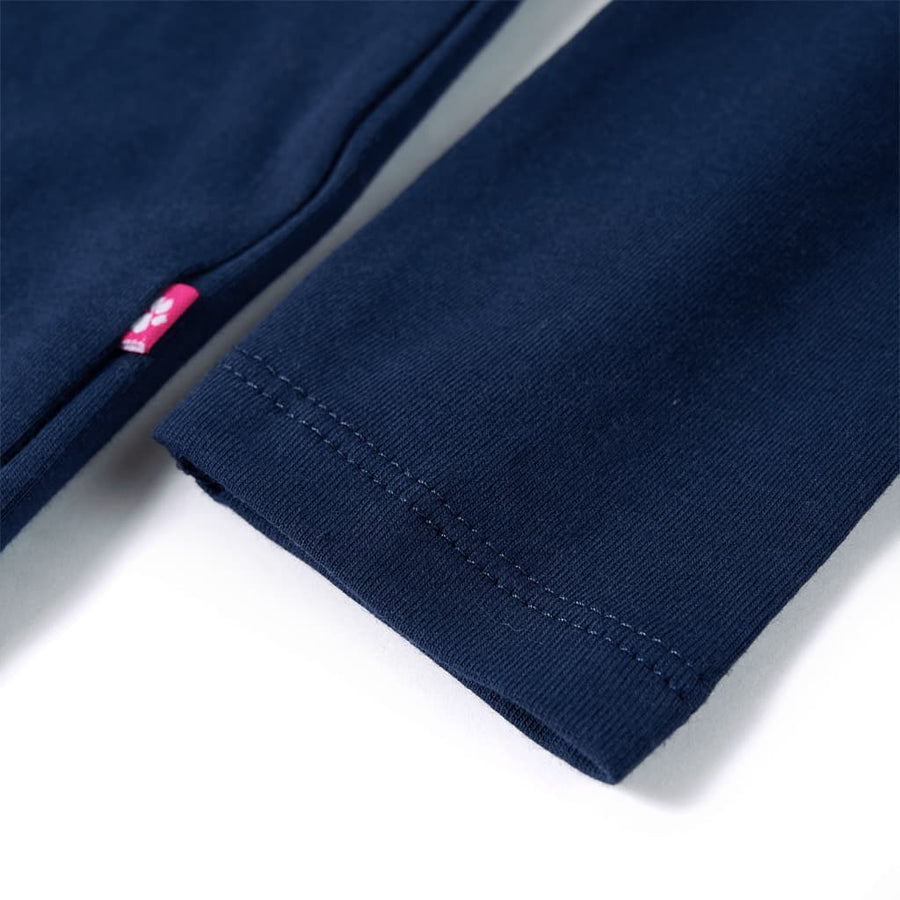 Kindershirt met lange mouwen 92 marineblauw Marineblauw