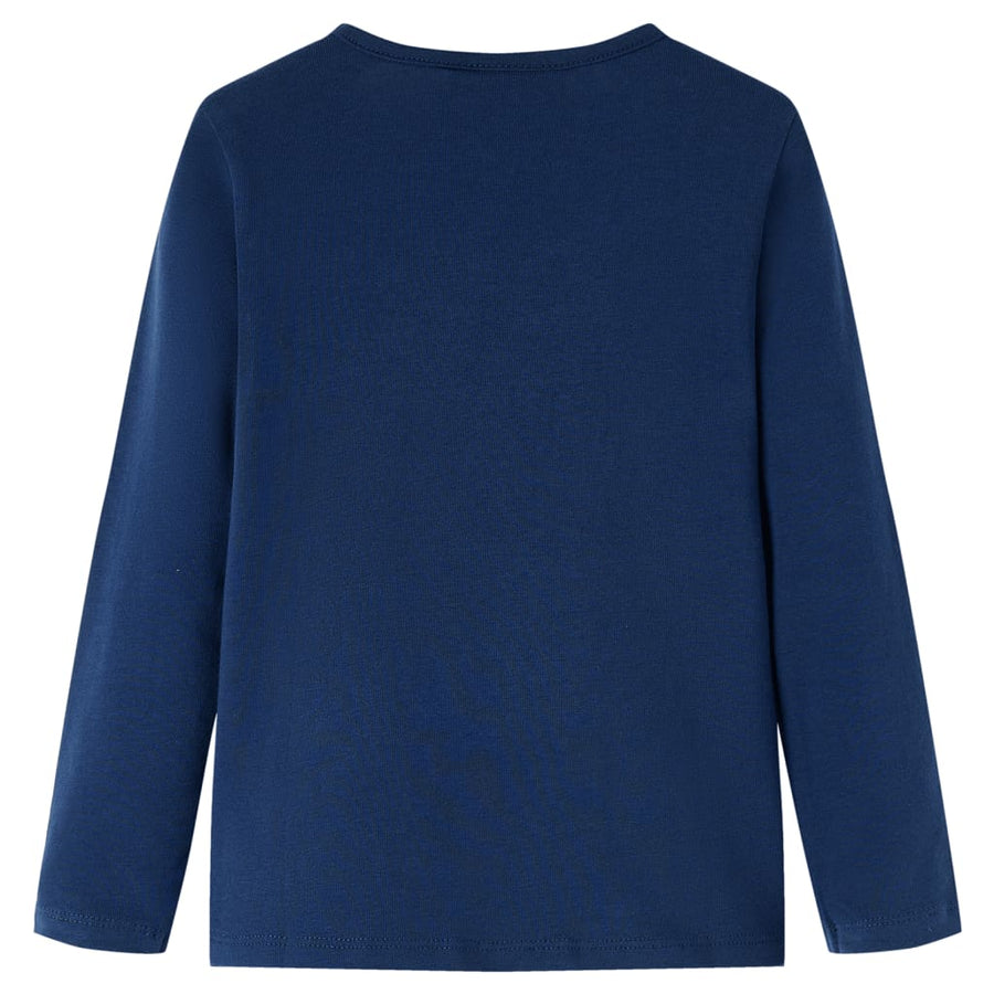 Kindershirt met lange mouwen 104 marineblauw Marineblauw