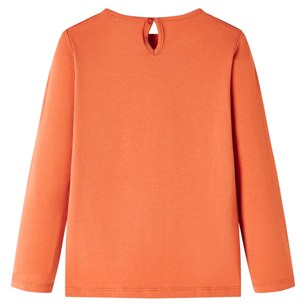 Kindershirt met lange mouwen 116 oranjebruin orange 116
