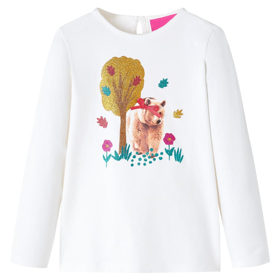 Kindershirt met lange mouwen 116 ecru Ecru