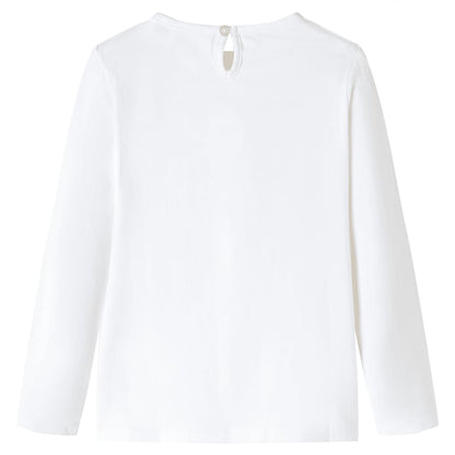Kindershirt met lange mouwen 128 ecru Ecru