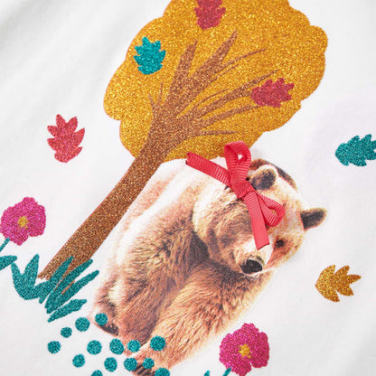Kindershirt met lange mouwen 128 ecru Ecru