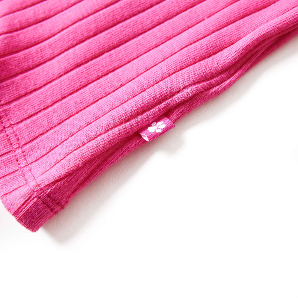 Kindershirt met lange mouwen geribd 104 felroze Roze