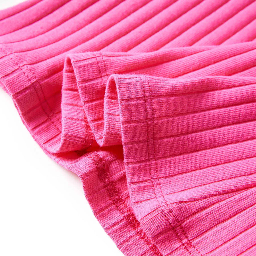 Kindershirt met lange mouwen geribd 116 felroze Roze