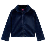 Kinderjas 92 kunstvacht marineblauw