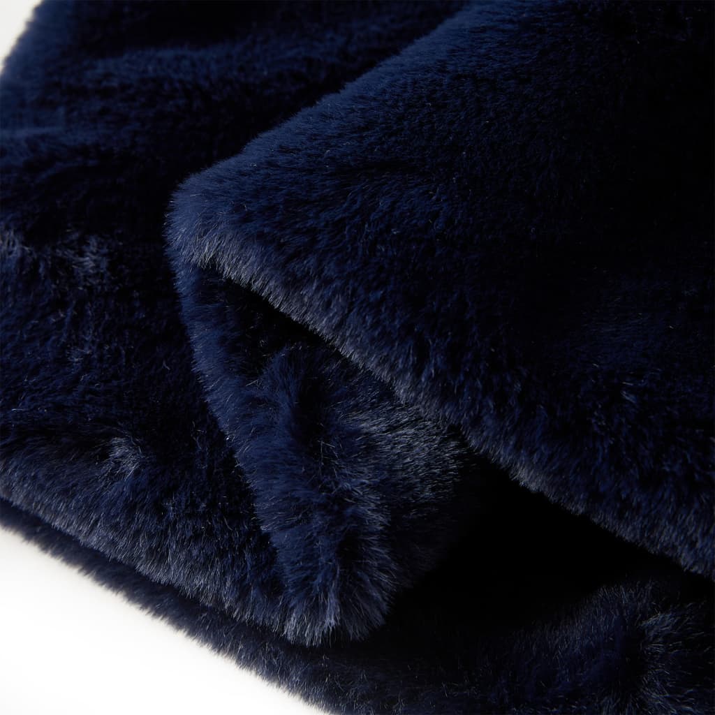 Kinderjas 92 kunstvacht marinekleur Marineblauw